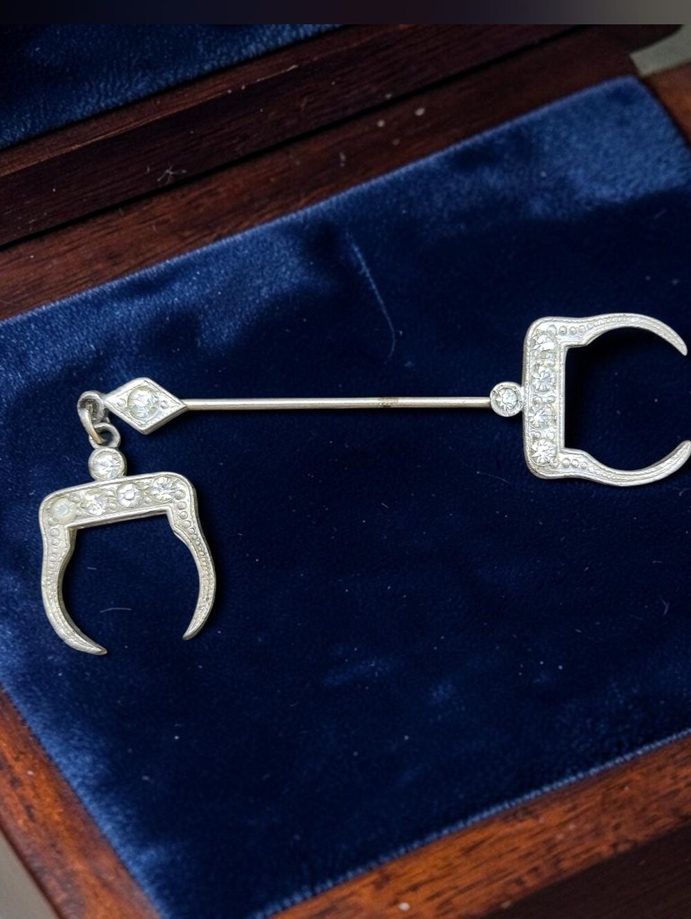 Unique Vintage Art Deco Pot Metal Stick Pin